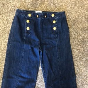 Sézane Denim wide leg jeans size 38 (or size 6)